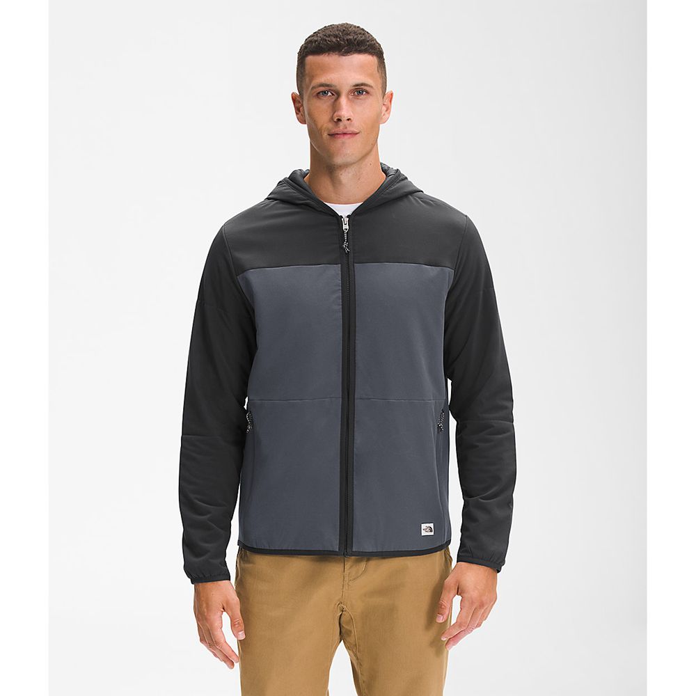 The North Face Fleece Jacket Mens Australia - The North Face Mountain Full Zip Hoodie Grey Mountain